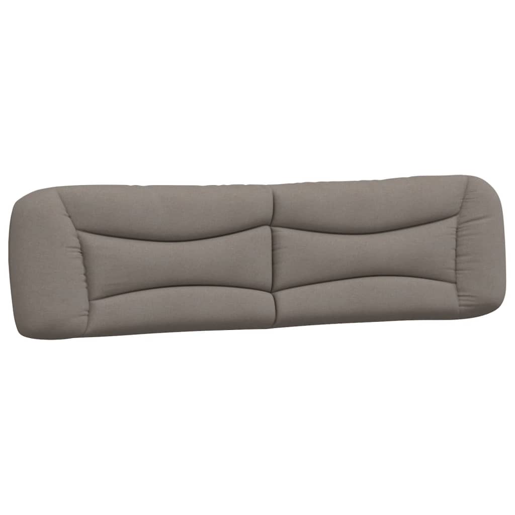 Cadru de pat cu lumini LED, gri taupe, 200x200 cm, textil GartenMobel Dekor