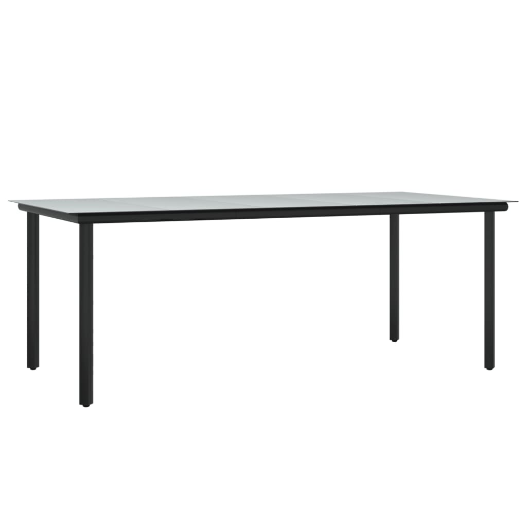 Set mobilier de grădină cu perne, 9 piese, negru/gri, poliratan GartenMobel Dekor