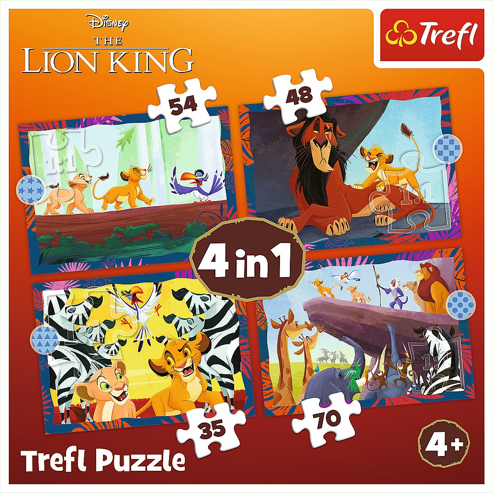 PUZZLE TREFL 4IN1 DISNEY REGELE LEU SuperHeroes ToysZone