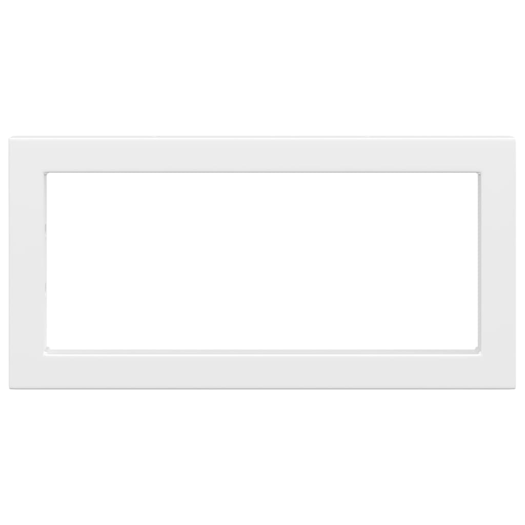 Suporturi de raft pentru lavoar 2 buc., alb dreptunghiular oțel GartenMobel Dekor