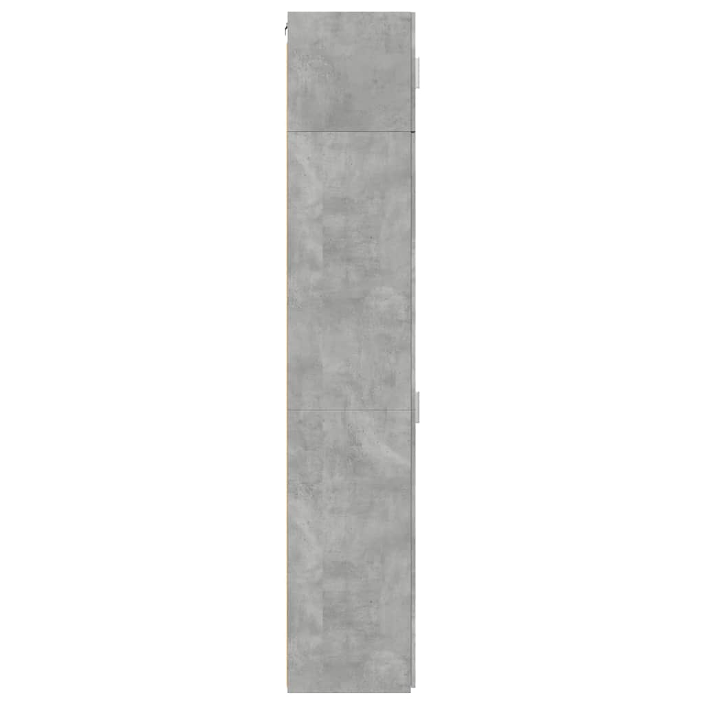 Dulap depozitare slim gri beton 50x42,5x225 cm lemn prelucrat GartenMobel Dekor
