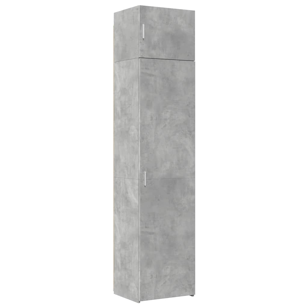 Dulap depozitare slim gri beton 50x42,5x225 cm lemn prelucrat GartenMobel Dekor