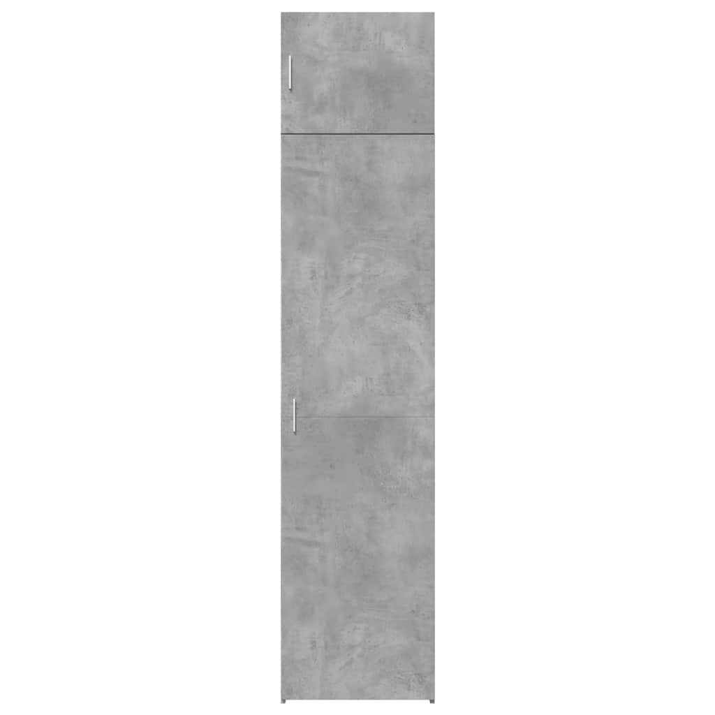 Dulap depozitare slim gri beton 50x42,5x225 cm lemn prelucrat GartenMobel Dekor