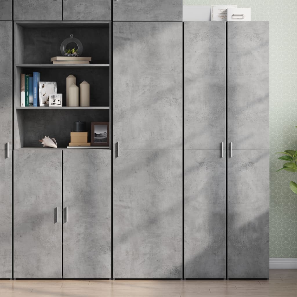 Dulap înalt, gri beton, 50x42,5x185 cm, lemn prelucrat GartenMobel Dekor
