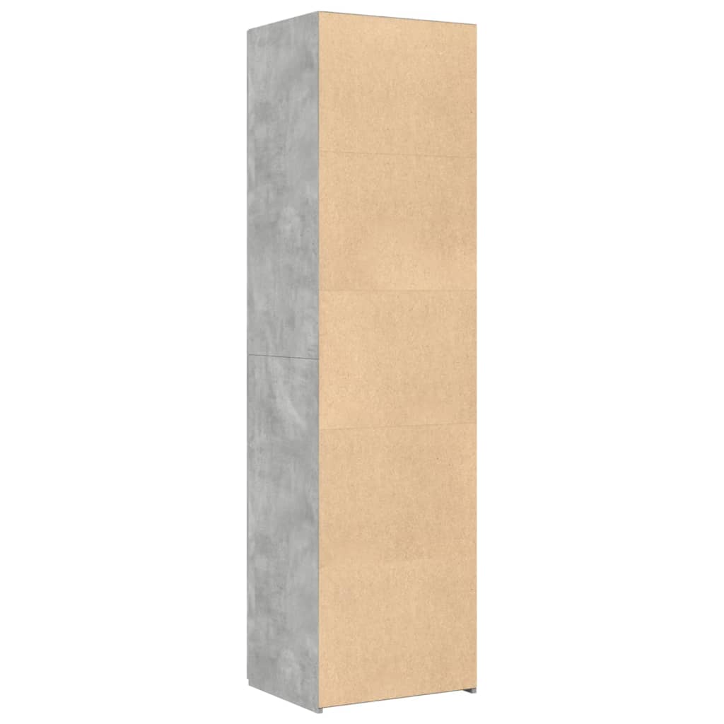 Dulap înalt, gri beton, 50x42,5x185 cm, lemn prelucrat GartenMobel Dekor