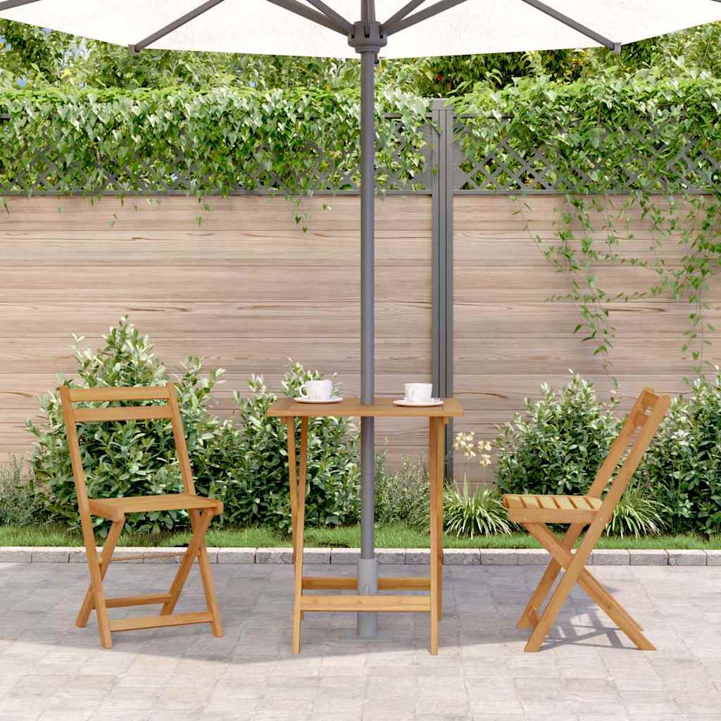 Masă de grădină pliabilă, 60 x 60 x 75 cm, lemn masiv acacia GartenMobel Dekor
