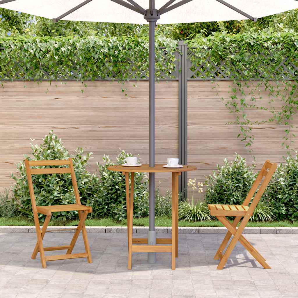 Masă de grădină pliabilă, 70 cm, lemn masiv de acacia GartenMobel Dekor