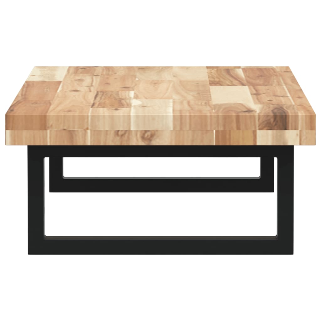 Raft pentru lavoar montat pe perete, oțel și lemn masiv acacia GartenMobel Dekor