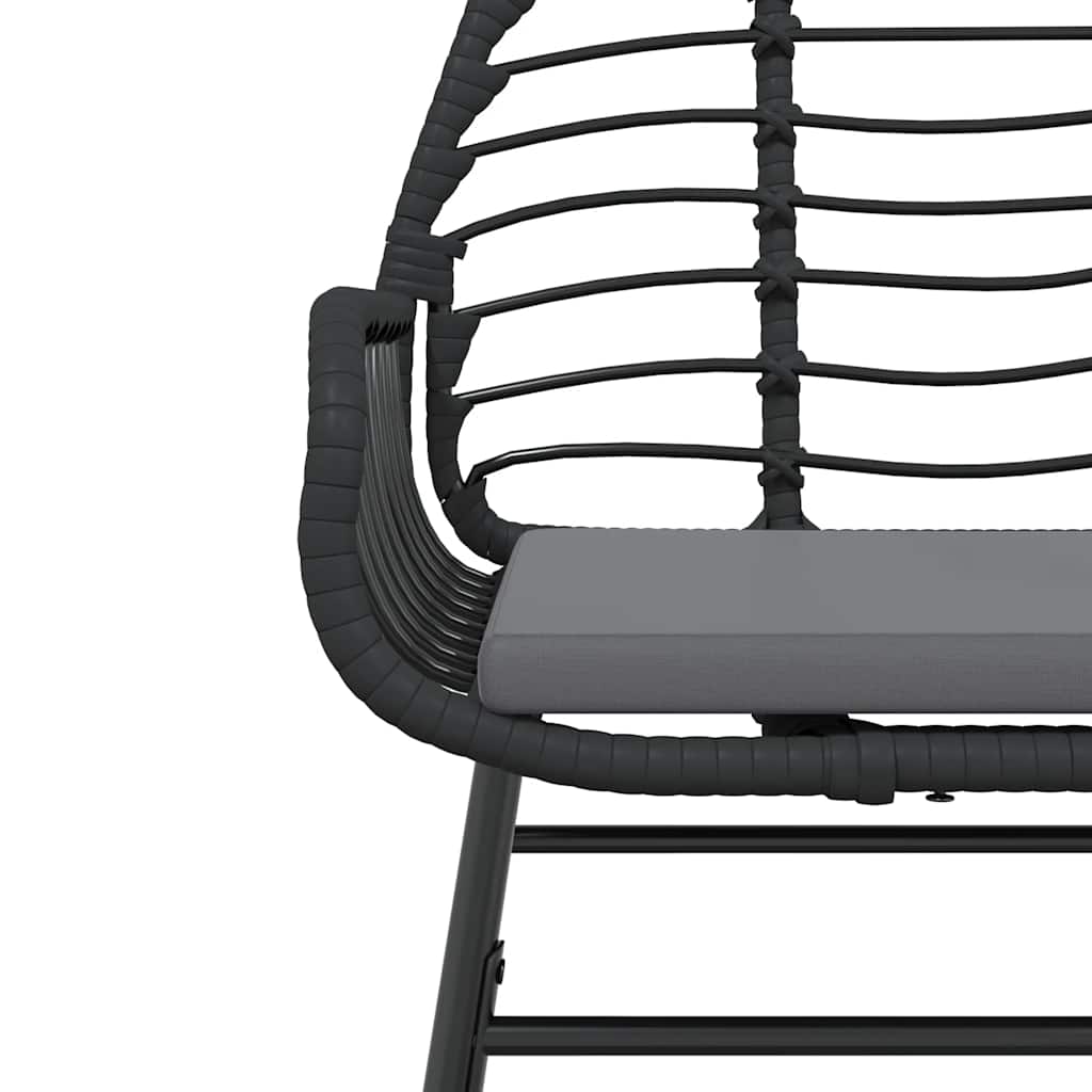 Set de sufragerie de grădină 5 piese neagră Sticlă Poly Rattan GartenMobel Dekor