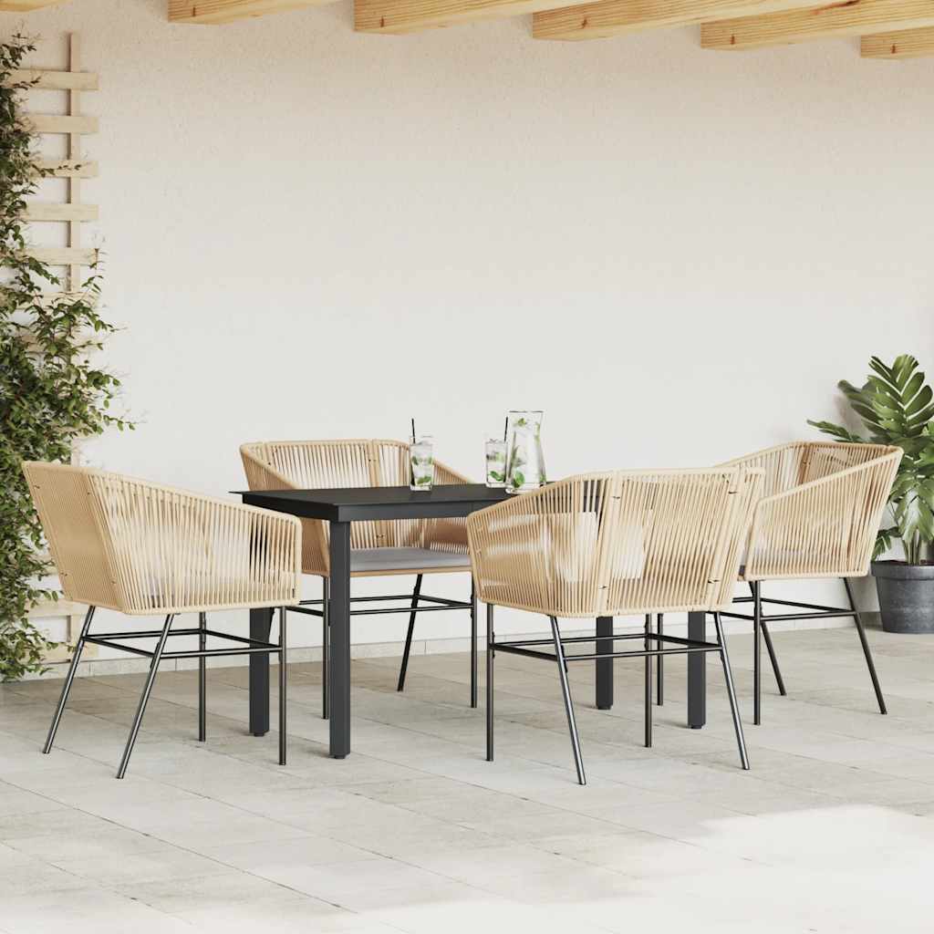 Set mobilier de grădină cu perne 5 piese maro sticlă polirattan GartenMobel Dekor