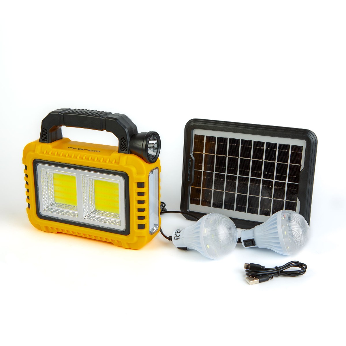 Lampă multifuncțională de mână cu panou solar, USB-C, 6 moduri de iluminare, 8 LED-uri, 3600 mAh Best CarHome