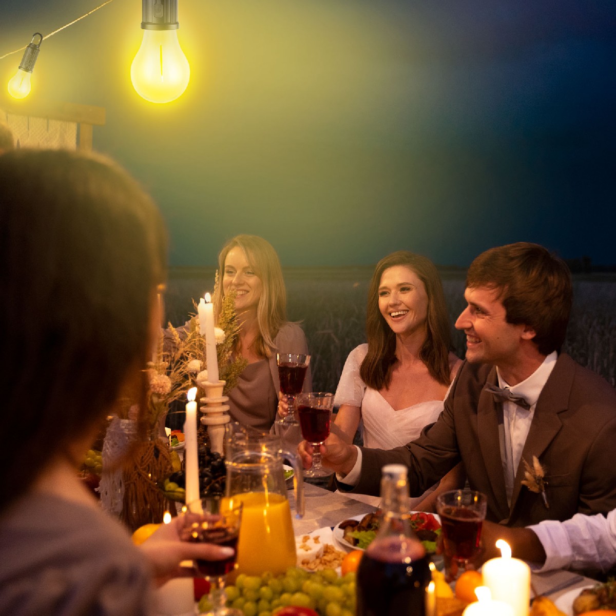 Lampa solară suspendată, formă bec, USB-C, 100 lumeni, 400 mAh Best CarHome