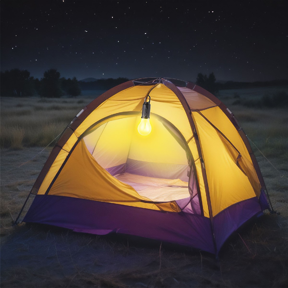 Lampa solară suspendată, formă bec, USB-C, 100 lumeni, 400 mAh Best CarHome