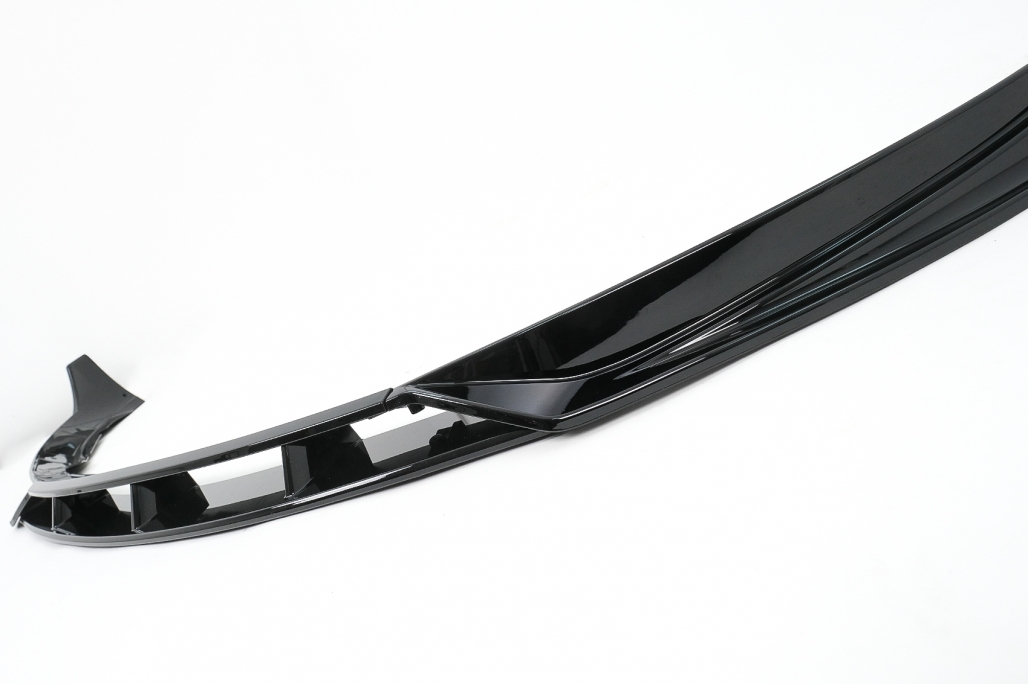 Pachet Exterior Complet de Extensii Tesla Model 3 (2017-up) Prelungire Bara Fata cu Difuzor de aer si Eleron Negru Lucios Performance AutoTuning