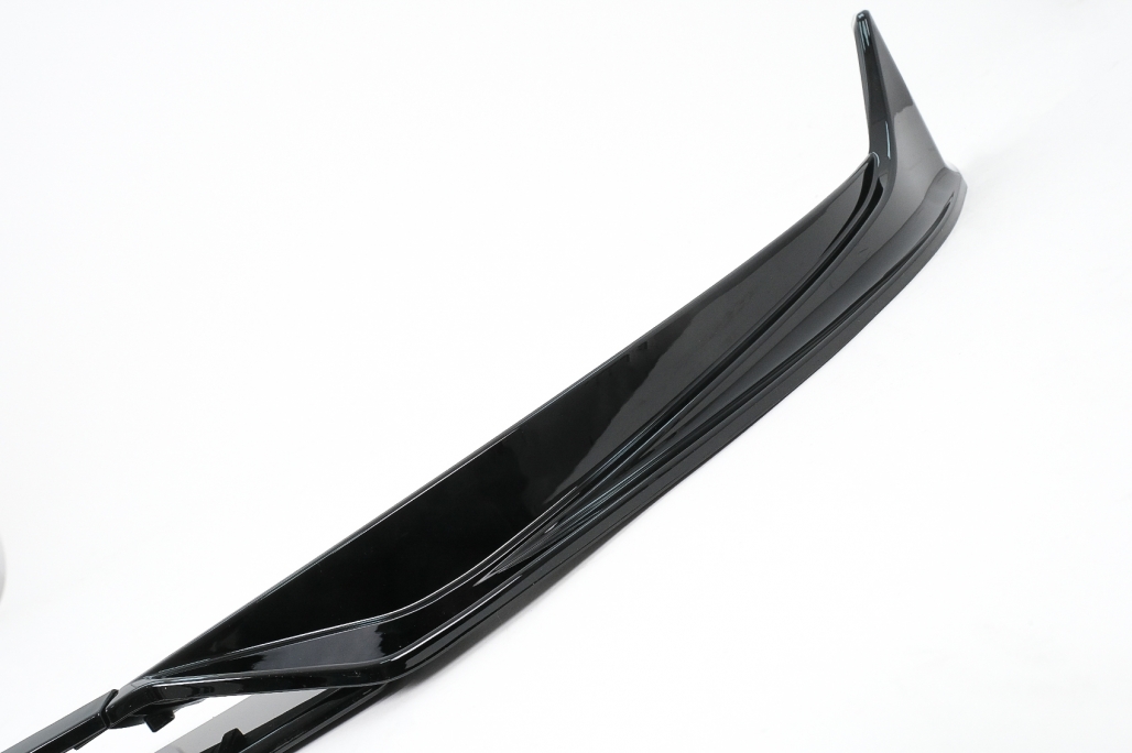 Pachet Exterior Complet de Extensii Tesla Model 3 (2017-up) Prelungire Bara Fata cu Difuzor de aer si Eleron Negru Lucios Performance AutoTuning