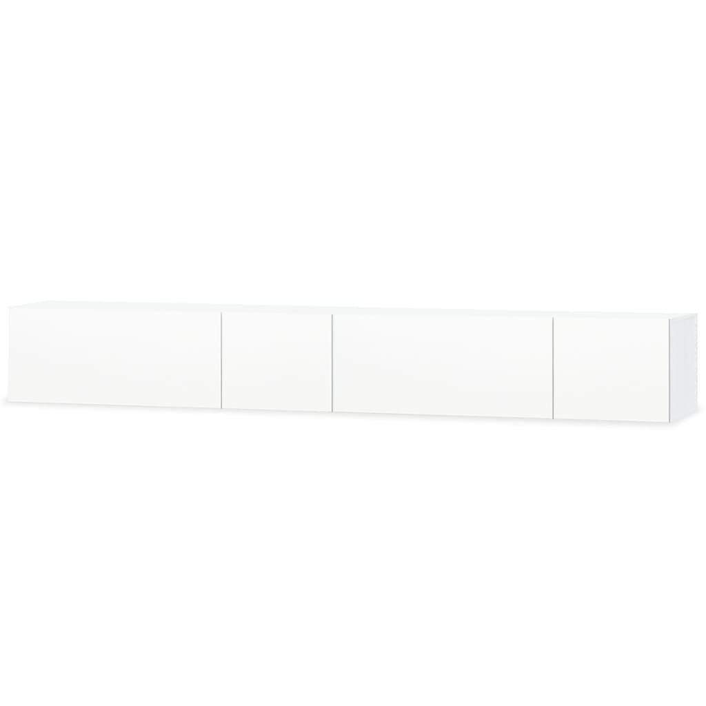 Comode TV, 2 buc, PAL, 120x40x34 cm, alb extralucios GartenMobel Dekor