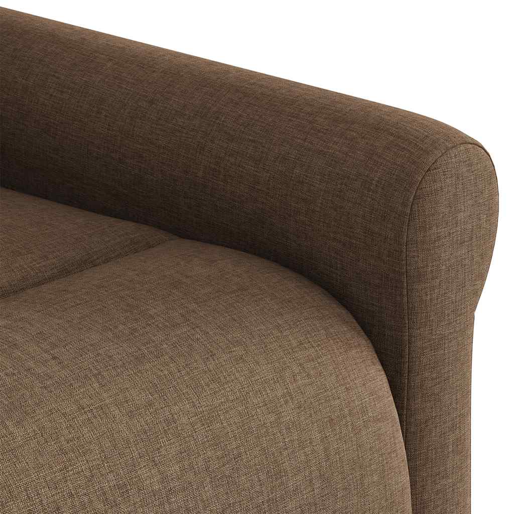 Fotoliu de masaj rabatabil cu ridicare, maro, textil GartenMobel Dekor