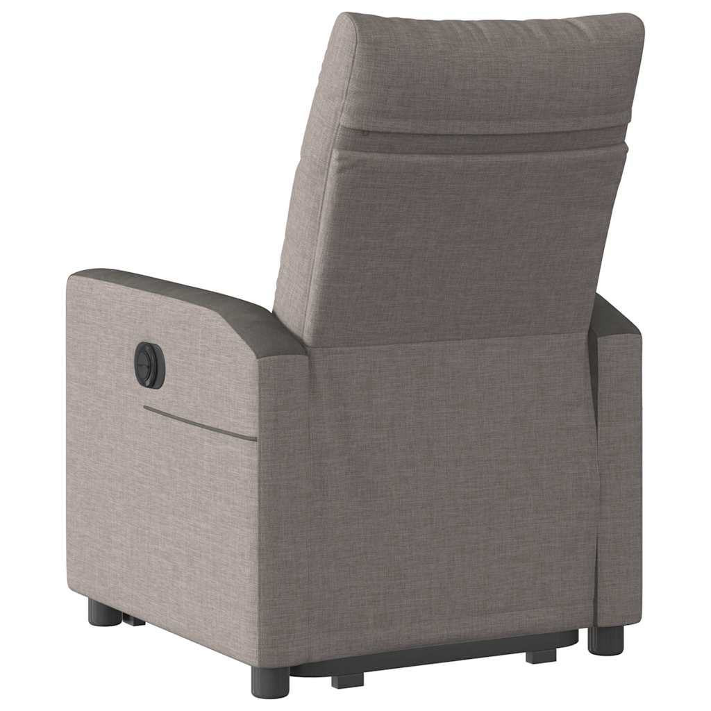 Fotoliu rabatabil cu ridicare pe verticală, gri taupe, textil GartenMobel Dekor