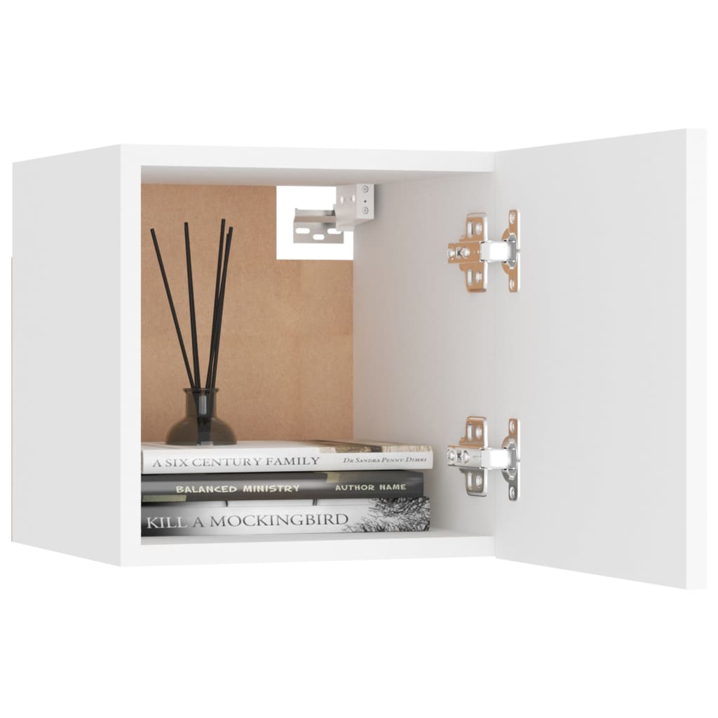 Set dulapuri TV, 6 piese, alb, lemn prelucrat GartenMobel Dekor