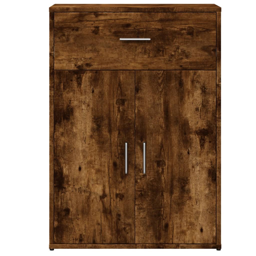 Comode, 2 buc., stejar fumuriu, 60x30x84 cm, lemn compozit GartenMobel Dekor