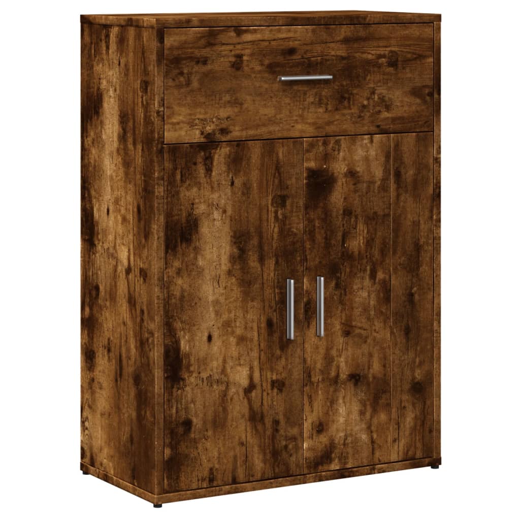 Comode, 2 buc., stejar fumuriu, 60x30x84 cm, lemn compozit GartenMobel Dekor