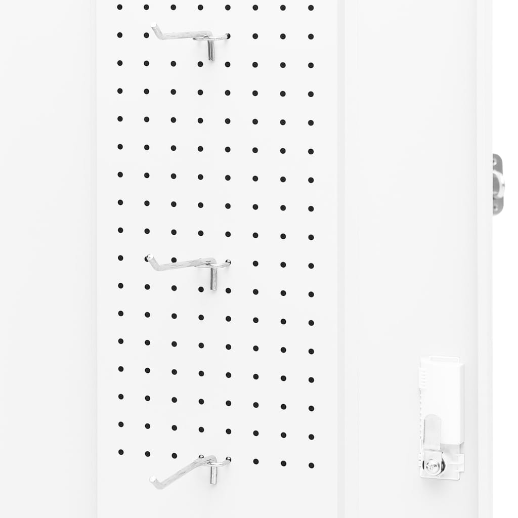 Dulap pentru șa, alb, 53x53x105 cm, oțel GartenMobel Dekor