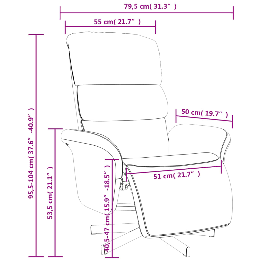 Fotoliu rabatabil cu suport de picioare, galben deschis, textil GartenMobel Dekor