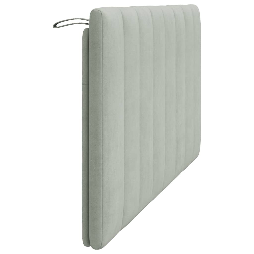 Pernă tăblie de pat, gri deschis, 160 cm, catifea GartenMobel Dekor