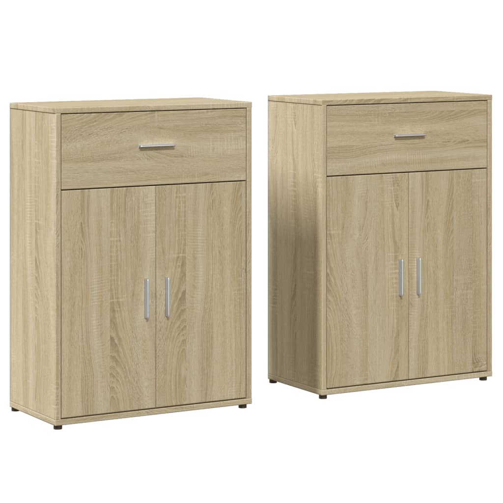 Comode, 2 buc., stejar sonoma, 60x30x84 cm, lemn compozit GartenMobel Dekor