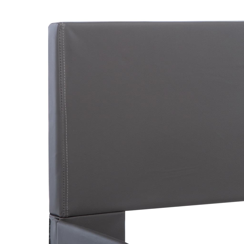 Cadru de pat cu LED, gri, 180 x 200 cm, piele artificială GartenMobel Dekor