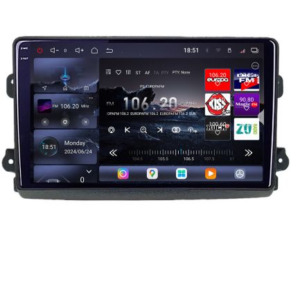 Navigatie Fiat Ducato 2021- Qled 2K Octa Core 16+512 LTE 4G DSP Wifi 5Ghz android auto carplay radio gps internet KIT-ducato2024+EDT-E809-2K CarStore Technology