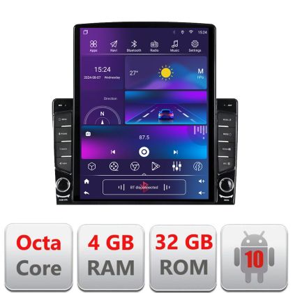 Navigatie Ford Focus C-max S-max Galaxy Mondeo unitati ovale dedicata Ouad core 4+32 ecran vertical 9.7