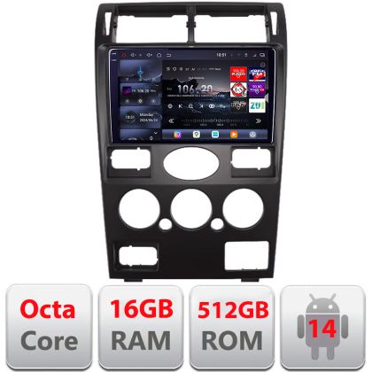 Navigatie Ford Mondeo 2004-2007 Qled 2K Octa Core 16+512 LTE 4G DSP Wifi 5Ghz android auto carplay radio gps internet kit-mondeo2001+EDT-E809-2K CarStore Technology