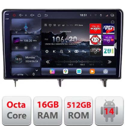 Navigatie Honda Civic 2022- Qled 2K Octa Core 16+512 LTE 4G DSP Wifi 5Ghz android auto carplay radio gps internet kit-civic2022+EDT-E810-2K CarStore Technology