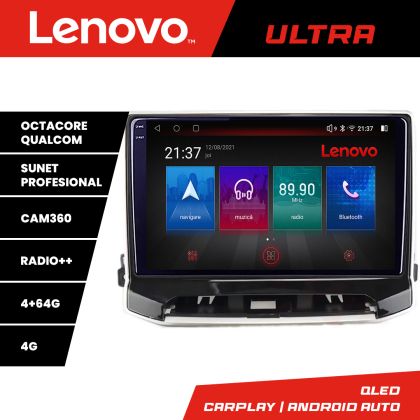 Navigatie Jeep Compass 2021- Qled 1K Octa Core 4+64 LTE 4G DSP Wifi 5Ghz HDMI android auto carplay radio gps internet kit-compass2021+ULTRA-10-4+64 CarStore Technology