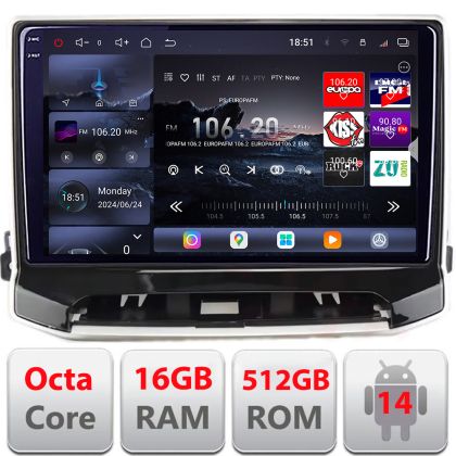 Navigatie Jeep Compass 2021- Qled 2K Octa Core 16+512 LTE 4G DSP Wifi 5Ghz android auto carplay radio gps internet kit-compass2021+EDT-E810-2K CarStore Technology