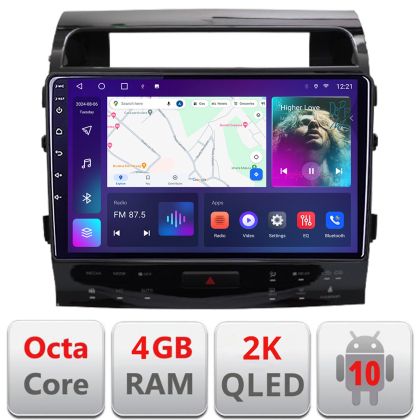 Navigatie Toyota Land Cruiser V8 L200 2009-2020 QLED 2K Octa core 4+32 DSP 360 Optic FHD internet gps radio carplay android auto kit-381-type-b+EDT-E410-2K CarStore Technology
