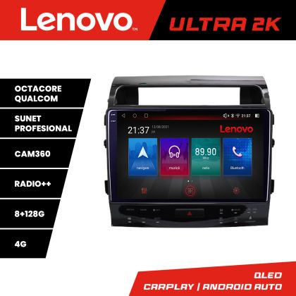 Navigatie Toyota Land Cruiser V8 L200 2009-2020 Qled 2K Octa Core 8+128 LTE 4G DSP Wifi 5Ghz HDMI android auto carplay radio gps internet kit-381-type-b+ULTRA-2K-10-8+128 CarStore Technology