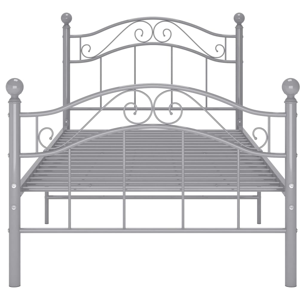 Cadru de pat, gri, 90 x 200 cm, metal GartenMobel Dekor
