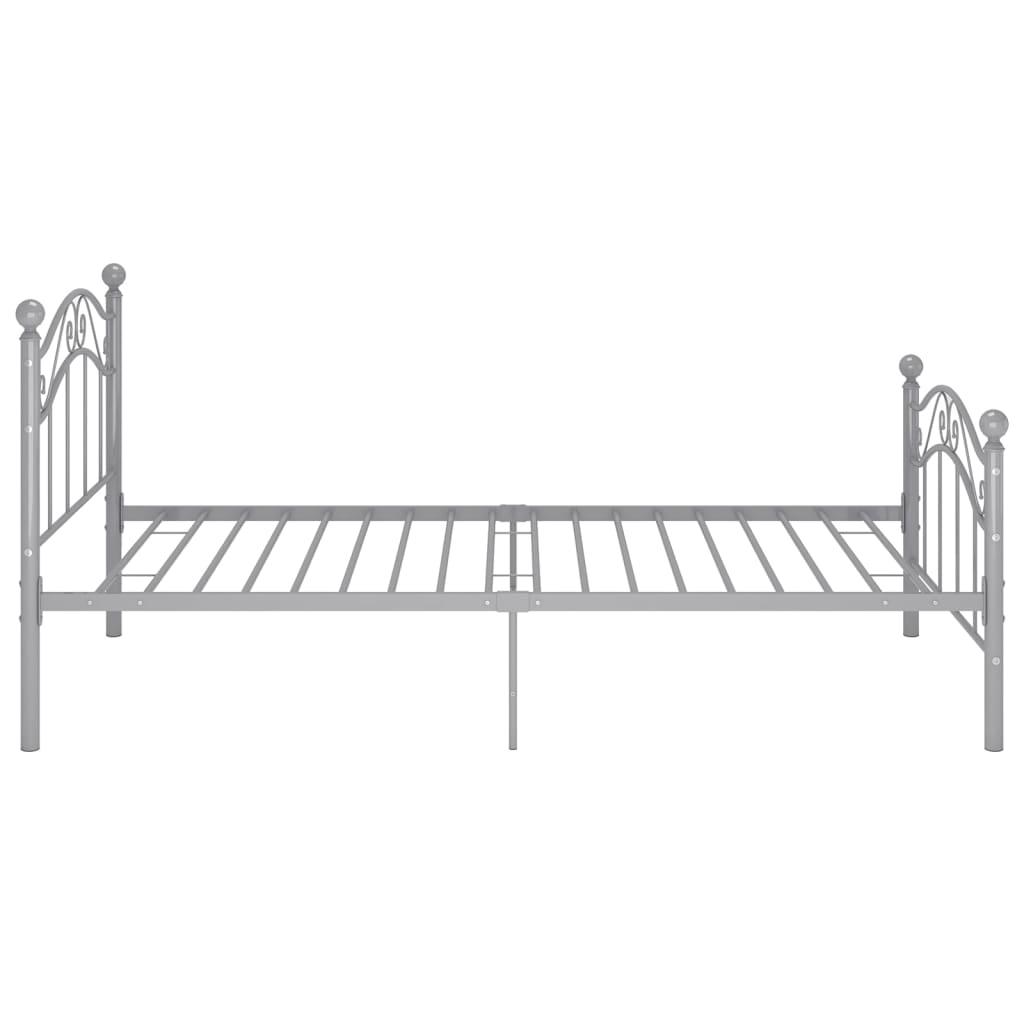 Cadru de pat, gri, 90 x 200 cm, metal GartenMobel Dekor