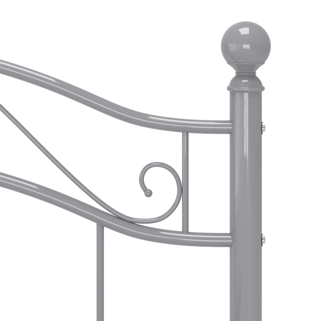 Cadru de pat, gri, 90 x 200 cm, metal GartenMobel Dekor