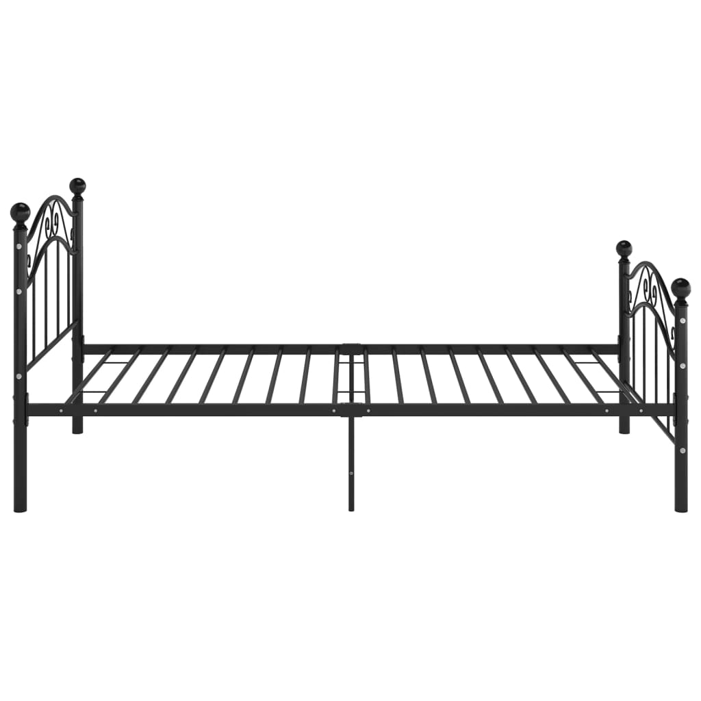 Cadru de pat, negru, 90 x 200 cm, metal GartenMobel Dekor