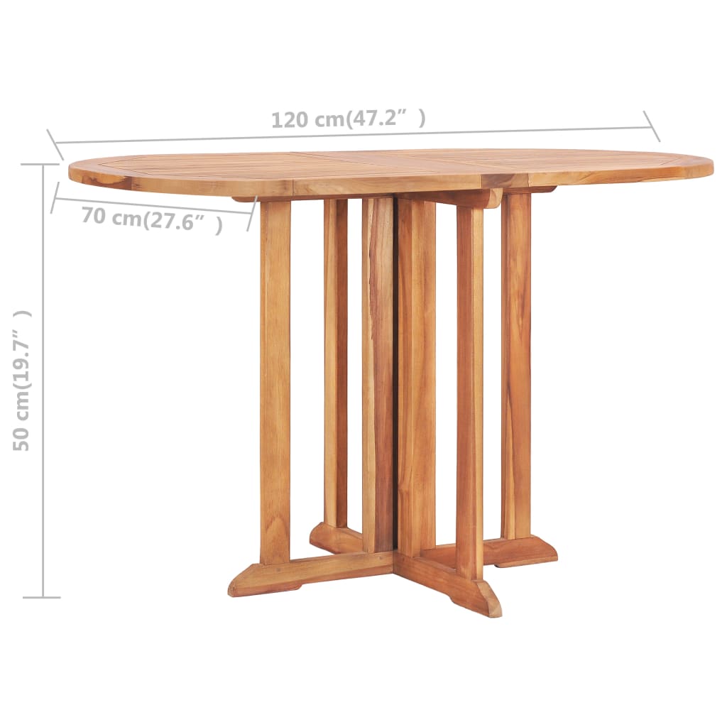Set mobilier de exterior pliabil, 5 piese, lemn masiv de tec GartenMobel Dekor