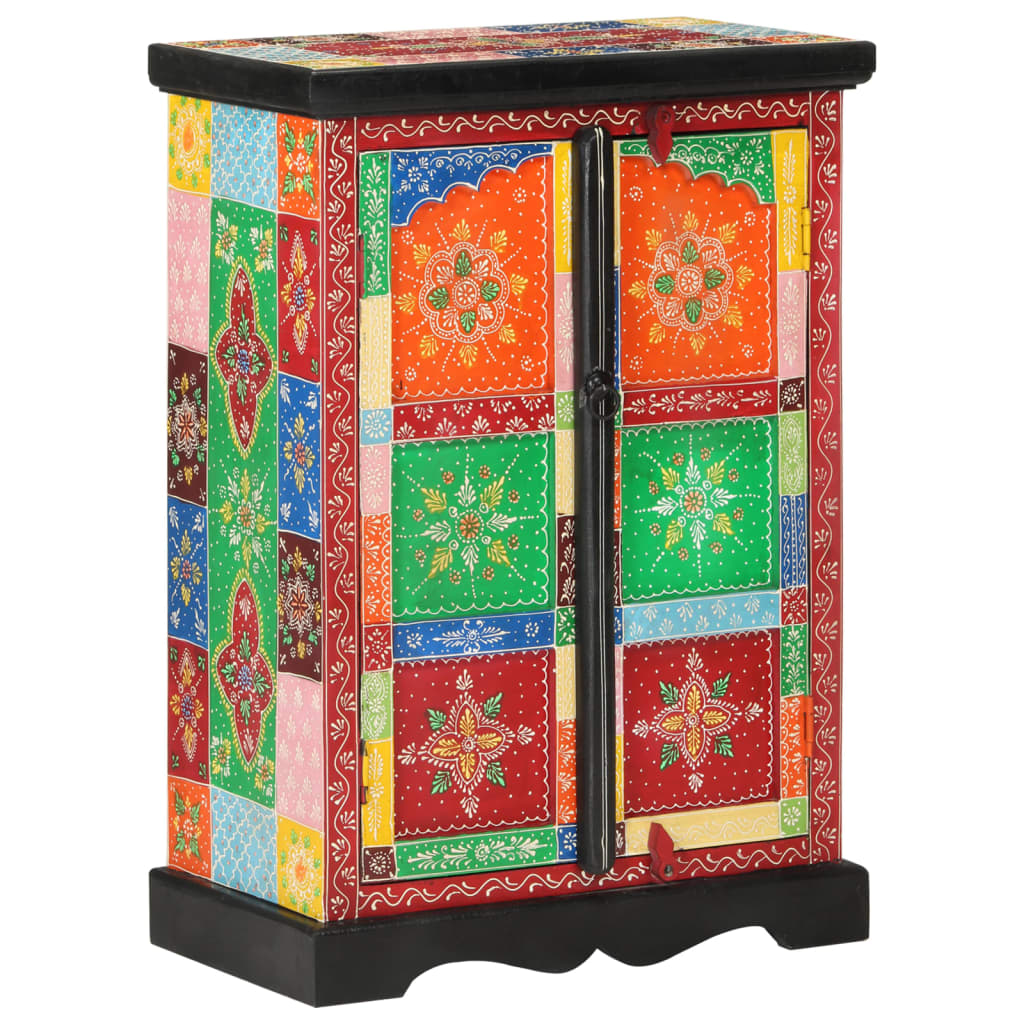 Dulap pictată manual cu uși 53x30x75 cm, lemn masiv de mango GartenMobel Dekor