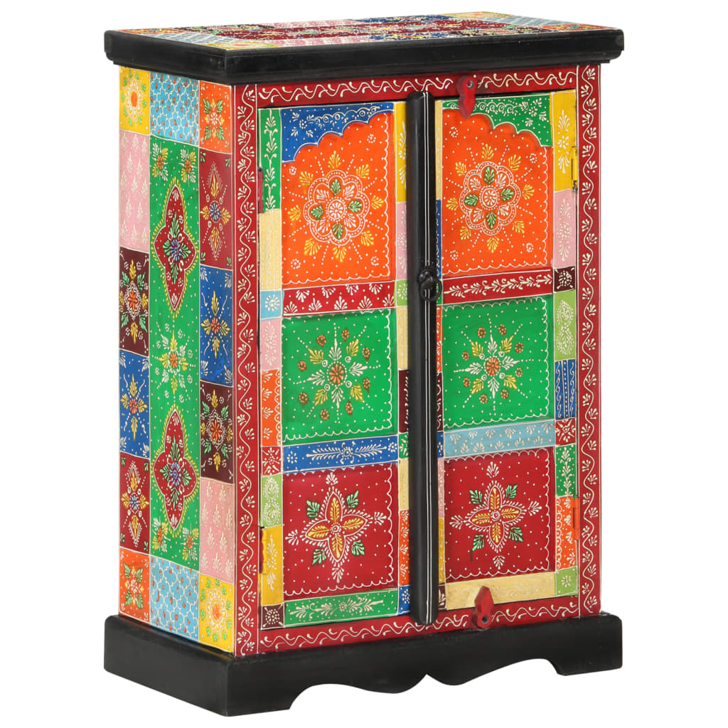 Dulap pictată manual cu uși 53x30x75 cm, lemn masiv de mango GartenMobel Dekor