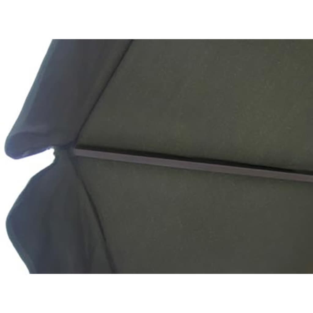 Umbrelă de soare de grădină din aluminiu, bază portabilă, verde GartenMobel Dekor
