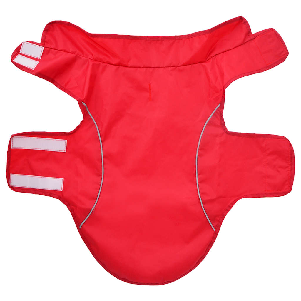 Pelernă de ploaie pentru câini cu benzi reflectorizante roșu M GartenMobel Dekor