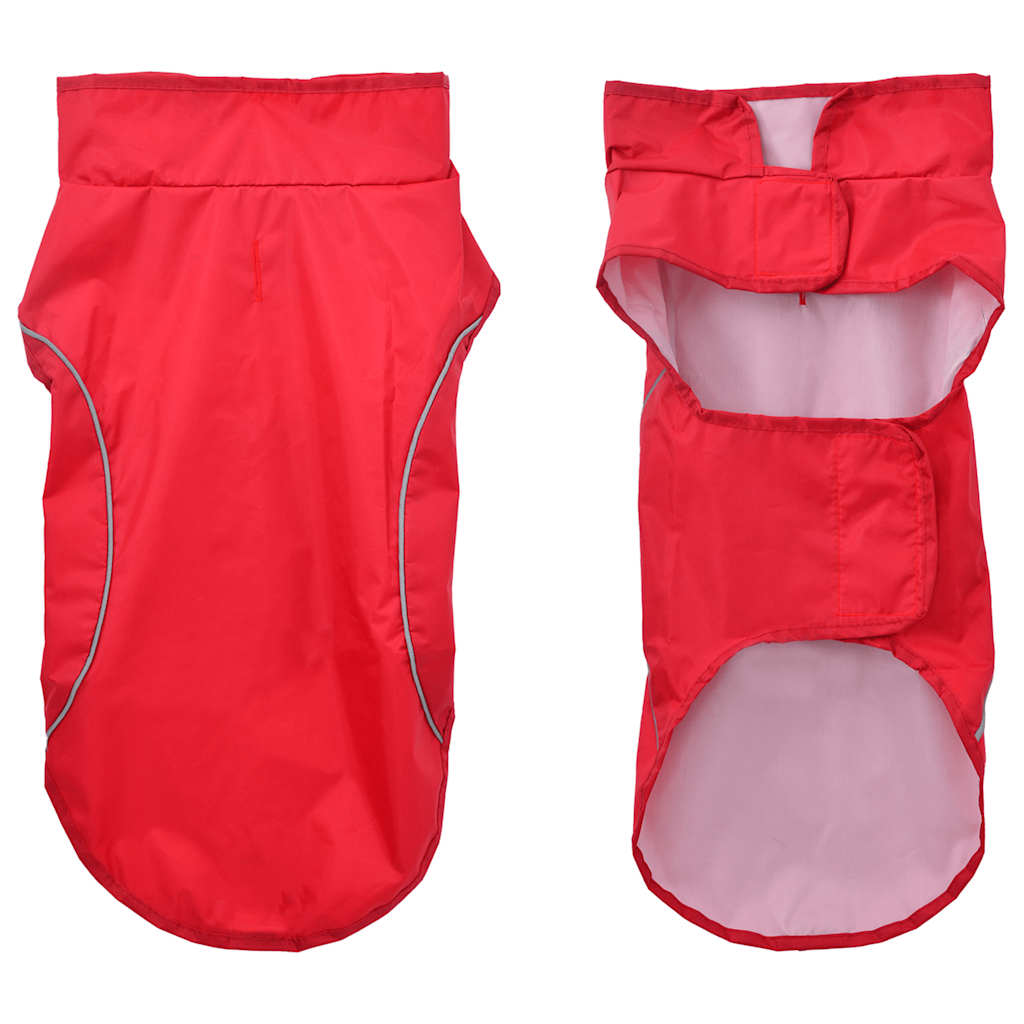 Pelernă de ploaie pentru câini cu benzi reflectorizante roșu M GartenMobel Dekor