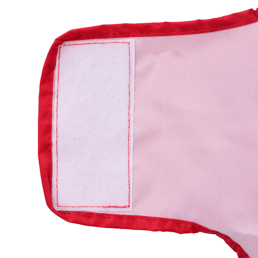 Pelernă de ploaie pentru câini cu benzi reflectorizante roșu S GartenMobel Dekor