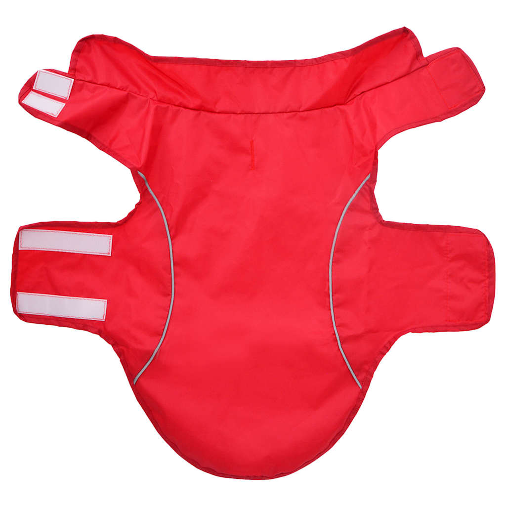 Pelernă de ploaie pentru câini cu benzi reflectorizante roșu S GartenMobel Dekor